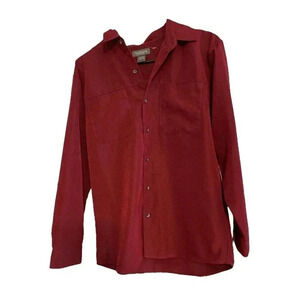 VAN HEUSEN BURGUNDY BUTTON DOWN SHIRT SIZE LARGE